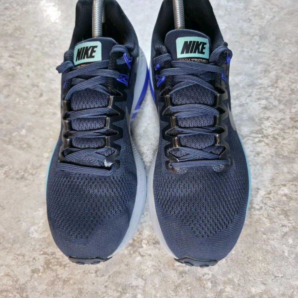 Nike Womens Air Zoom Structure 21 Blue Teal Running Shoes Size 10 - Picture 4 of 9